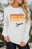 Letter Printed Halloween Long Sleeve Sweatshirt