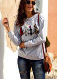 Christmas Tree Print Pullover Sweatshirt