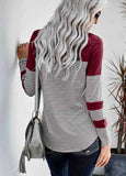 Stripe Pocket Long-Sleeve Top