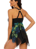 Mesh Printed Strap Swimdress and Shorts