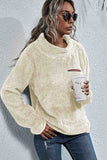 Solid Round Neckline Long Sleeve Top