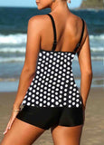 Polka Dot Spaghetti Strap Tankini Set