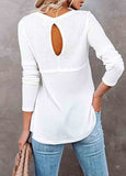 Knited Round Neck Long Sleeve T-shirt