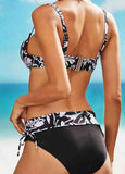 Printed High Waist Bikini Set