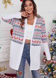 NEW ! Christmas Print Long Sleeve Cardigan