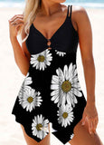 Daisy Hem Double Straps Swimwear and Shorts