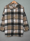 Plaid Print Buttoned Blouse Outerwear