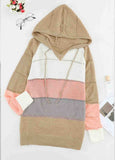 Multicolor Beach Bonfire Knitted Hoodie