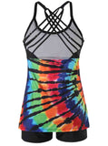 Tie Dyed Printed Tankini Set