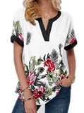 Short Sleeve Printed Blouse