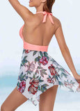 Asymmetric Hem Lace Swimdress and Panty