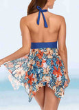 Asymmetric Hem Lace Swimdress and Panty