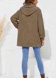 Plush Hooded Cardigan Coat