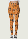 Halloween Print High Waisted Striped Pants