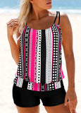 Double Straps Polka Dot Tankini Set