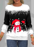 Christmas Snowman Print  Sweatshirt