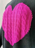 Cute Heart Print Knitted Sweaters