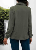 Button Stitched  Long Sleeve Sweater