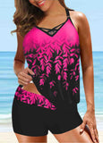 Printed Wide Strap Tankini Set