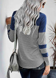 Stripe Pocket Long-Sleeve Top