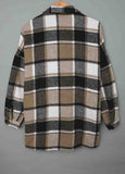 Plaid Print Buttoned Blouse Outerwear