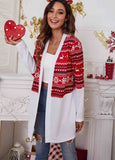 Christmas Print Long Sleeve Cardigan