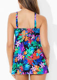 Floral Printed Halter Tankini Set Swimwear