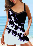 Cloud Pattern Printed Tankini Set