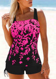 Printed Wide Strap Tankini Set