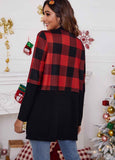 NEW ! Plaid Print Long Sleeve Cardigan