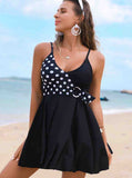 Strap U-Neck Elegant Classic Swimdresses Set