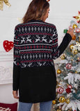 NEW ! Christmas Print Long Sleeve Cardigan