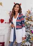 NEW ! Christmas Print Long Sleeve Cardigan