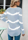 Print Stripe Crew Neck T-shirt