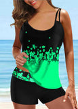 Gradient Floral Printed Tankini Set