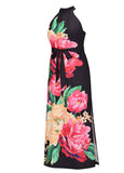 Floral Print Slit Sleeveless Maxi Dress