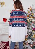 NEW ! Christmas Print Long Sleeve Cardigan