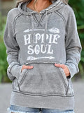 Casual Hoodie Long Sleeve Letter Sweatshirt