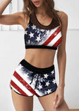 Flag  Adjustable Bikinis Set