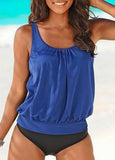 Solid Color Strap Tankini Set