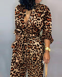 Leopard  Wide Leg Jumpsuit