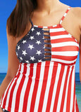 American Flag Cut-out Tankinis Set