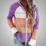 Zip Long Sleeve Hoodie Sweater