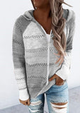 Zip Long Sleeve Hoodie Sweater