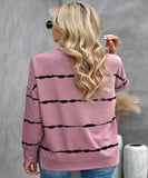 Tie-Dye Stripe Long Sleeve Top