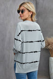 Tie-Dye Stripe Long Sleeve Top