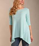 Pleated V-Neck Tunic Top