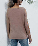 Khaki Cutout Sweater