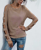 Khaki Cutout Sweater